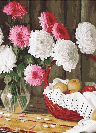 Картина за номерами "хризантелями" artststory 40х50 см різнобарвний cl0110850
