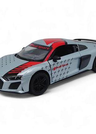 Машинка "audi r8 coupe 5", сіра метал сірий