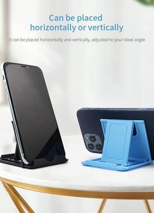 Настольная подставка держатель для телефона смартфона планшета uy99 черная5 фото
