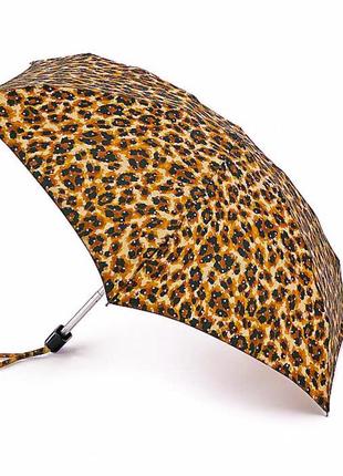 Міні парасолька жіноча fulton l501 tiny-2 bling leopard (леопард з блискітками)