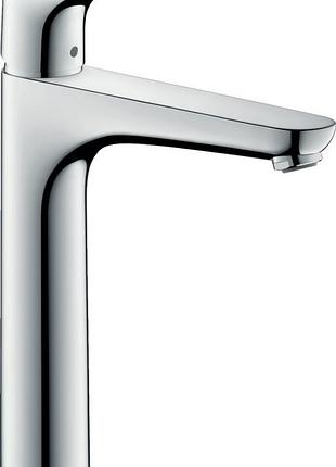 Смеситель для умывальника hansgrohe focus 31608000 высокий с донным клапаном