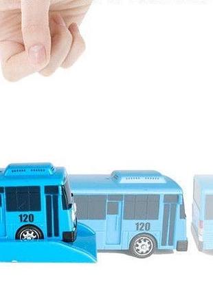 Игровой набор 4 автобуса. автобусы с глазами. игрушечный автобус тайо8 фото