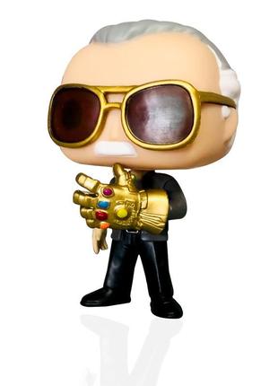 Фигурка-башкотряс стен ли и перчатка бесконечности. фанко поп стен ли. funko pop marvel. stan lee3 фото