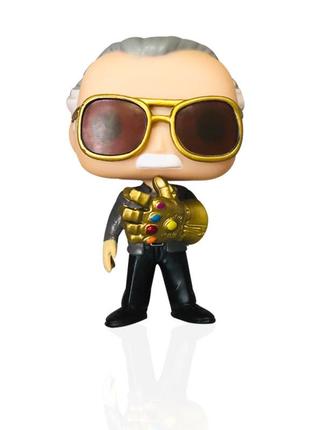 Фигурка-башкотряс стен ли и перчатка бесконечности. фанко поп стен ли. funko pop marvel. stan lee2 фото