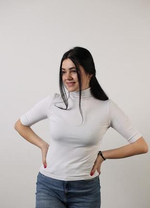 Универсальный гольф, базовый гольф, гольф белый, гольф женский2 фото
