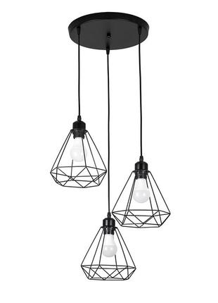 Люстра в стиле лофт 7522019f-3 bk+bk (300)