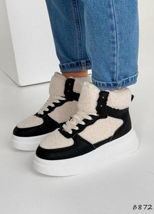 8872 кросівки високі, хайтопи на хутрі, черевики зимові