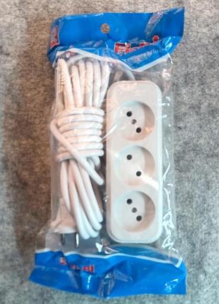 Удлинитель 5 метров  3 гнезда