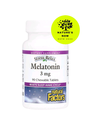 Мелатонін 3 мг/ здоровий сон — 90 жувальних таблеток/natural factors