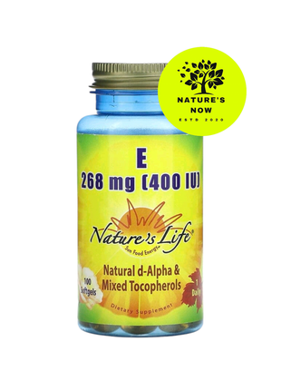 Natures life натуральний вітамін е 400 ме — 100 капсул/сша