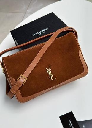 Замшева коричнева сумка