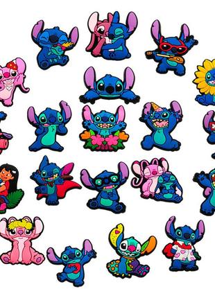 Лило и стич наклейки lilo & stitch стикеры джибитсы 3d 20 шт аксессуары