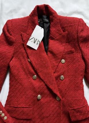 Твидовый пиджак zara2 фото