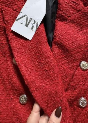 Твидовый пиджак zara