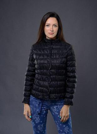 Женская куртка rinascimento демисезонная стёганая чёрная размер xs (42)