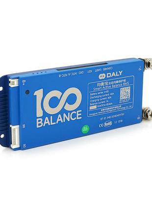 Universal bms smart плата daly lifepo4 4-8s 40a з bluetooth + can + активний балансир 1a