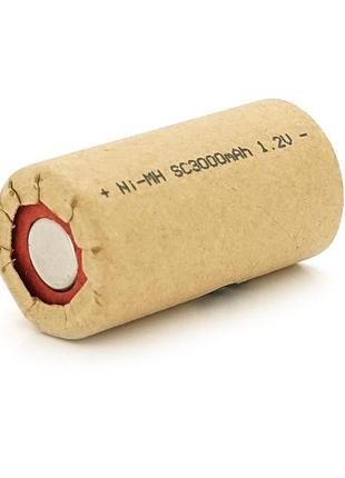 Акумуляторна батарея для шурупокрута ni-mh sc3000mah 1.2v, 10c, 22,5x42,5 mm