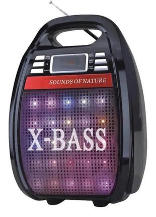 Акустична система golon rx-810 bt, колонка bluetooth + mp3, радіомікрофон, пульт, світломузика, радіо