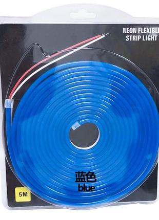 Стрічка світлодіодна в силіконі 3528, 12 v, 5 метрів, ip67, blue