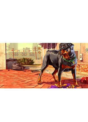 Коврик 300*800 тканевой gta5 dog с боковой прошивкой, толщина 3 мм, пакет