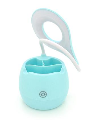 Гнучка настільна лампа-органайзер sst-813, 3 режими, 4,2v 300mah. microusb, 3 години роботи, 42 см, 200 гр, blue,