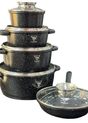 Набір каструль із гранітним покриттям top kitchen tk00020 10 предметів