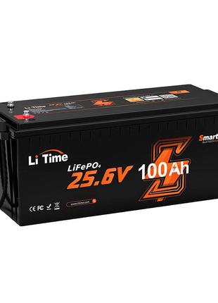 Акумуляторна батарея lifepo4 litime 24 v 100 ah bt, 1200 wh, bms 100a, 532*207*215 мм