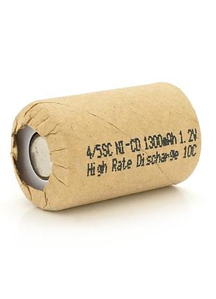 Акумуляторна батарея для шурупокрута ni-cd 4/5sc1300mah 1.2v, 10c, 23x32 mm