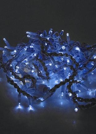 Гирлянда 120led дождь (blue), 1 режим, 3*0.5метра, белая изоляция, box