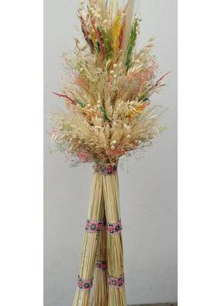 Дідух з колосків сухоцвітів різдвяний сніп пшеничний