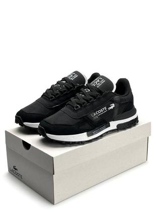 Мужские кроссовки lacoste elite active black white
