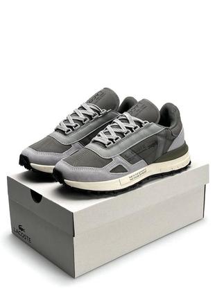 Мужские кроссовки lacoste elite active light grey magnet