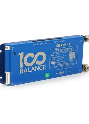 Universal bms smart плата daly lifepo4 4-8s 100a з bluetooth + can + активний балансир 1a