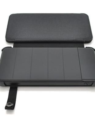 Power bank 12000 mah solar, input:5v/1a(microusb), output:5v/2,1а(2хusb), rubberized case, black, box