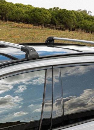 Багажник peugeot 3008 2016- cірий на інтегровані рейлінги erkul
