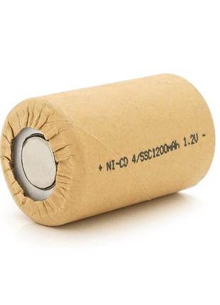 Акумуляторна батарея для шурупокрута ni-cd 4/5sc1200mah 1.2v, 10c, 23x32 mm