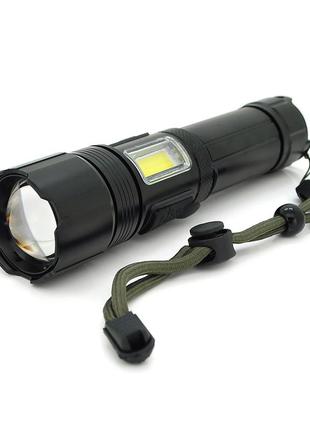 Фонарь ручной voltronic xhp70-xst1821, 1led cree xhp50.2, 19w, боковой светодиод, 7 режима, zoom,18650/ааа