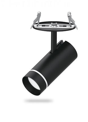 Вбудований світлодіодний світильник feron al196 10w чорний2 фото