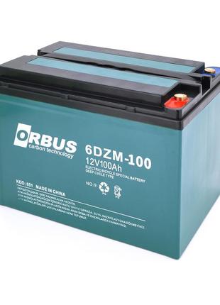 Аккумуляторная батарея orbus 6-dzm-100 12v 100 ah (real 65ah )  (215 x 140 x 165) 16,5kg q2/48