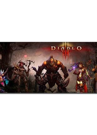 Коврик 400*900 тканевой "diablo8" с боковой прошивкой, толщина 2 мм, пакет