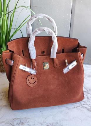 Брендовая сумка в стиле hermes birkin 🙌😘 замша
