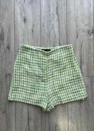 Твідові шорти zara