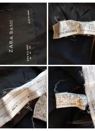 Куртка-анorак із чорним хутряним коміром zara, розмір m4 фото