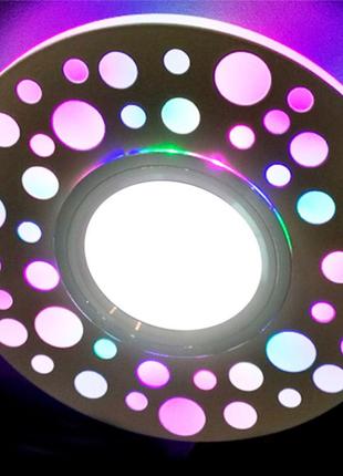 Встраиваемый светильник feron cd989 с rgb подсветкой2 фото