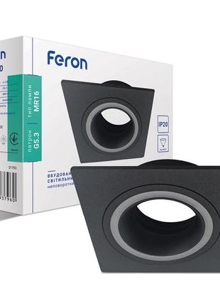 Вбудований неповоротний світильник feron dl6140 чорний