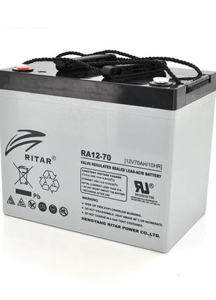 Аккумуляторная батарея agm ritar ra12-70, gray case, 12v 70.0ah ( 350 x 167 x 182 ) q1