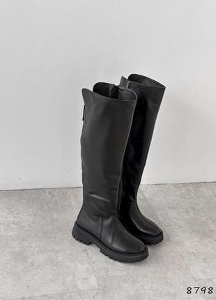 Чоботи жіночі шкіряні зимові