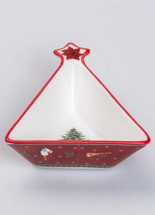 Салатниця christmas новорічна святкова фігурна 14,5*12 см3 фото