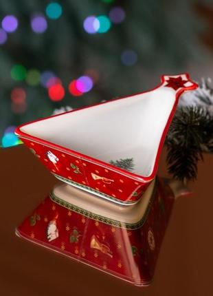 Салатниця christmas новорічна святкова фігурна 14,5*12 см