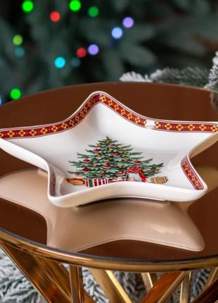 Салатниця christmas новорічна святкова фігурна 14,5*12 см7 фото